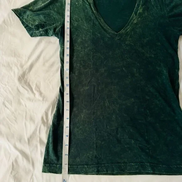 American Apparel unisex summer shirt soft deep v-neck t-shirt, acid wash green - Picture 5 of 9
